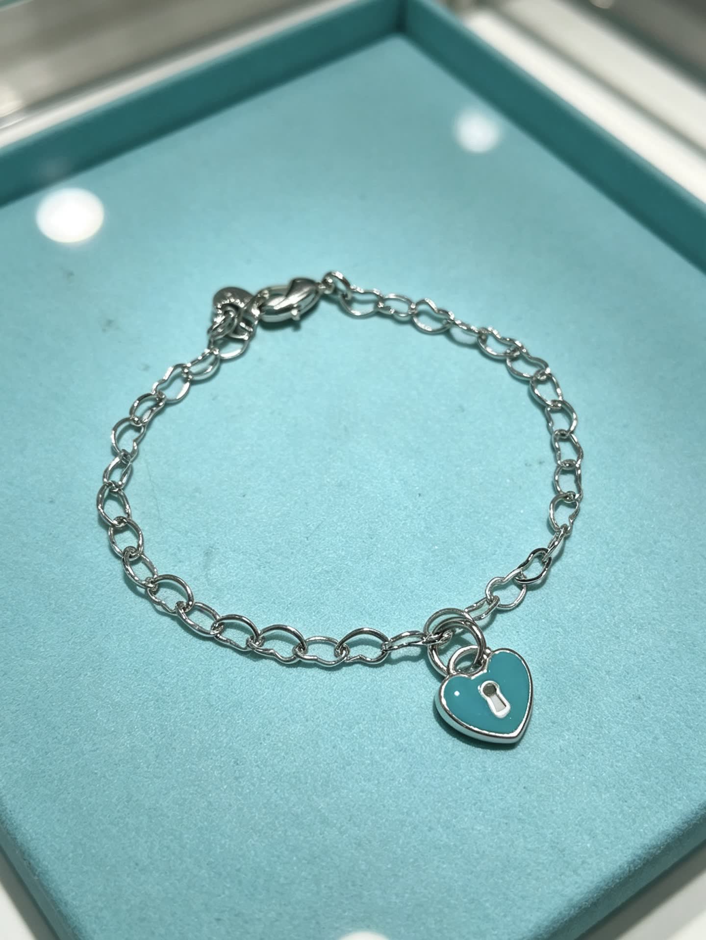 Tiffany & Co. Heart Lock Charm Bracelet